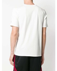 weißes verziertes T-Shirt mit einem Rundhalsausschnitt von Nike