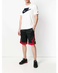 weißes verziertes T-Shirt mit einem Rundhalsausschnitt von Nike