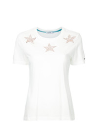 weißes verziertes T-Shirt mit einem Rundhalsausschnitt von GUILD PRIME