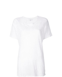 weißes verziertes T-Shirt mit einem Rundhalsausschnitt von IRO