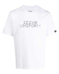 weißes verziertes T-Shirt mit einem Rundhalsausschnitt von Izzue
