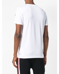 weißes verziertes T-Shirt mit einem Rundhalsausschnitt von Plein Sport