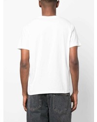 weißes verziertes T-Shirt mit einem Rundhalsausschnitt von Botter