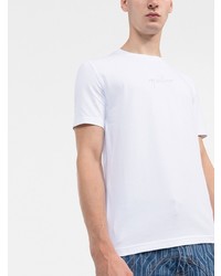 weißes verziertes T-Shirt mit einem Rundhalsausschnitt von Moschino