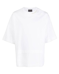 weißes verziertes T-Shirt mit einem Rundhalsausschnitt von Simone Rocha