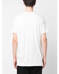 weißes verziertes T-Shirt mit einem Rundhalsausschnitt von Rick Owens DRKSHDW