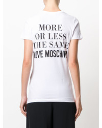 weißes verziertes T-shirt von Love Moschino