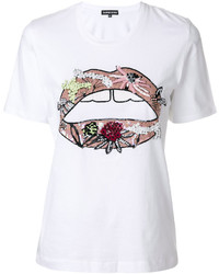 weißes verziertes T-shirt von Markus Lupfer