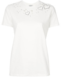 weißes verziertes T-shirt von Twin-Set