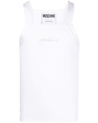 weißes verziertes Trägershirt von Moschino