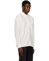 weißes Wolllangarmhemd von Séfr