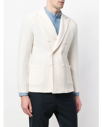 weißes Zweireiher-Sakko von T Jacket
